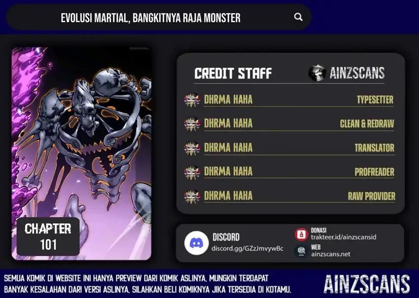 Ultimate Martial Evolution: Begin by Awakening the King of Monsters Chapter 101 - halaman 1