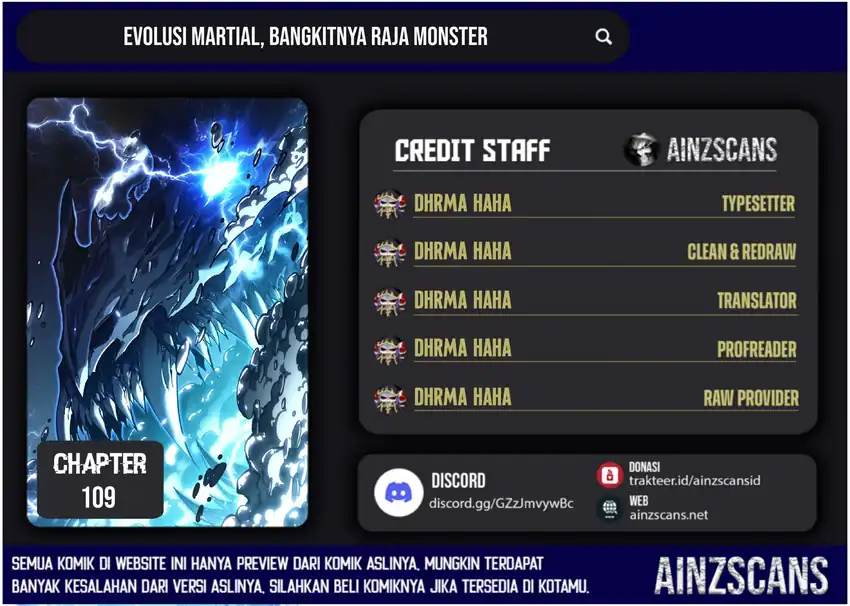 Ultimate Martial Evolution: Begin by Awakening the King of Monsters Chapter 109 - halaman 1