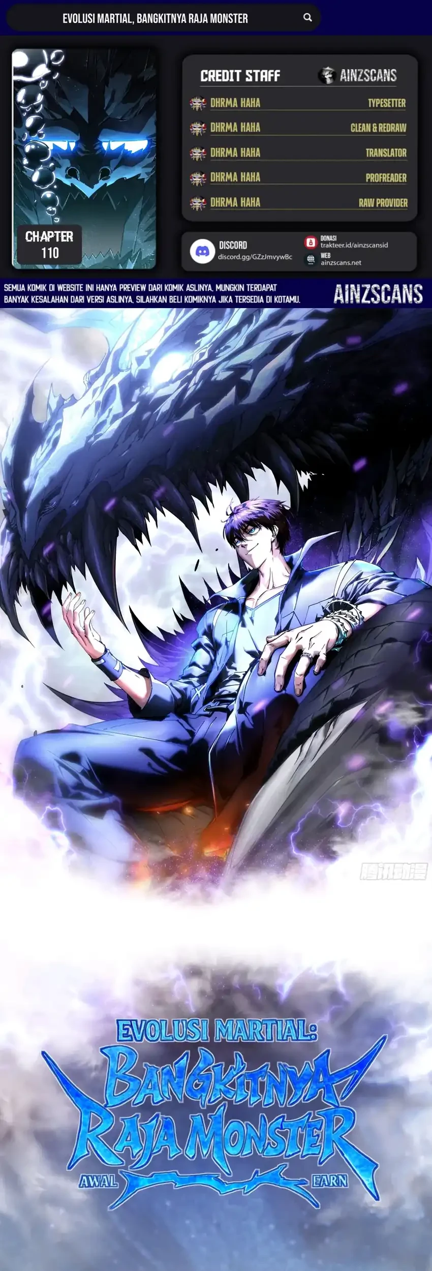 Ultimate Martial Evolution: Begin by Awakening the King of Monsters Chapter 110 - halaman 1