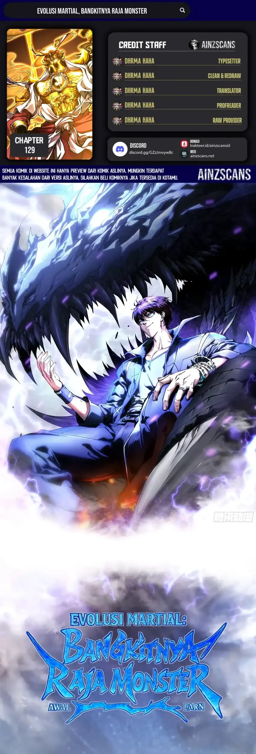 Ultimate Martial Evolution: Begin by Awakening the King of Monsters Chapter 129 - halaman 1