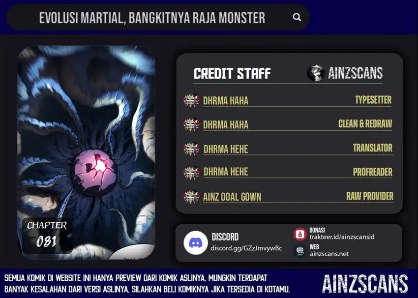 Ultimate Martial Evolution: Begin by Awakening the King of Monsters Chapter 81 - halaman 1