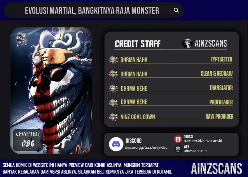 Ultimate Martial Evolution: Begin by Awakening the King of Monsters Chapter 86 - halaman 1