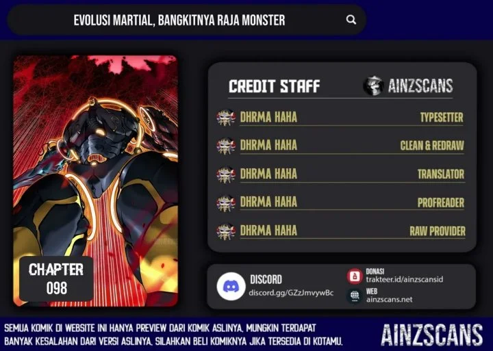Ultimate Martial Evolution: Begin by Awakening the King of Monsters Chapter 98 - halaman 1