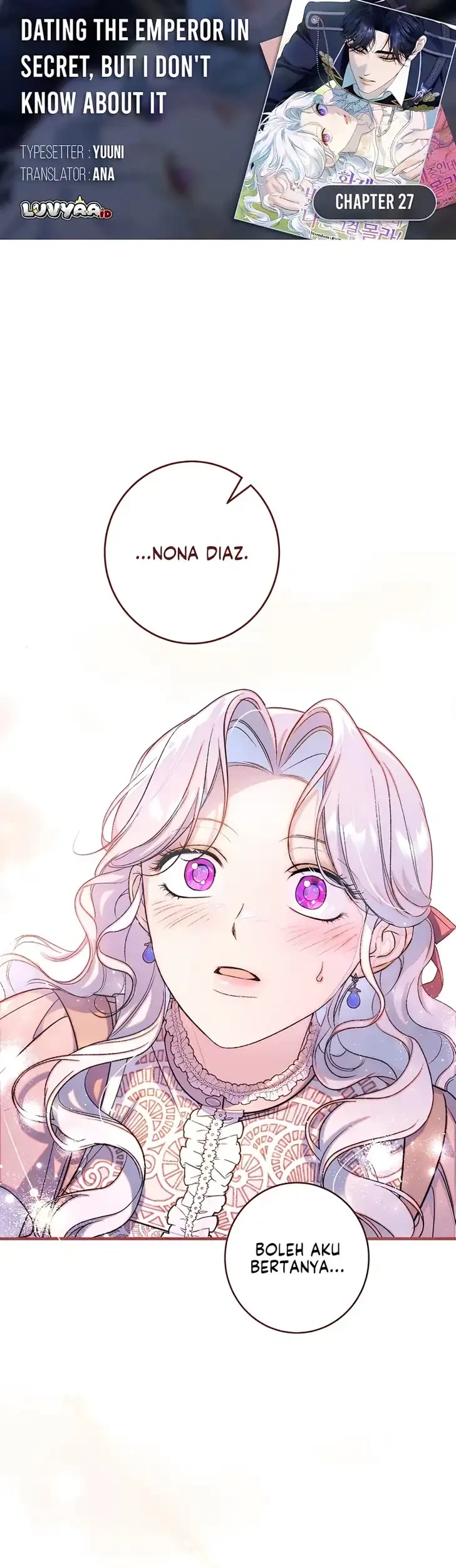 Unbeknownst to Me, I Am Secretly Dating the Emperor Chapter 27 - halaman 1