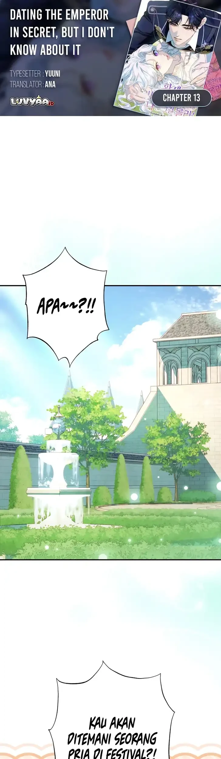 Unbeknownst to Me, I am Secretly Dating the Emperor Chapter 13 - halaman 1