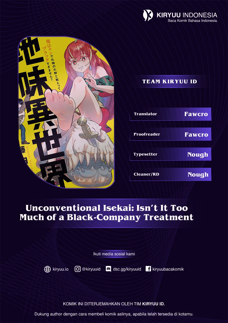 Unconventional Isekai: Isn’t It Too Much of a Black-Company Treatment to Fight Hordes of Monsters without Magic? Chapter 5 - halaman 1