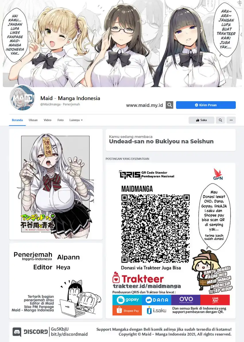 Undead-san no Bukiyou na Seishun Chapter 3.2 - halaman 2