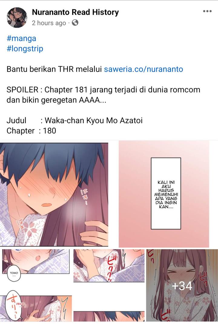 Waka-chan Is Flirty Again Chapter 179 - halaman 34
