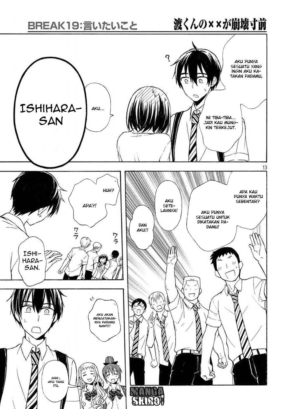 Watari-kun no xx ga Houkai Sunzen Chapter 22 - halaman 14