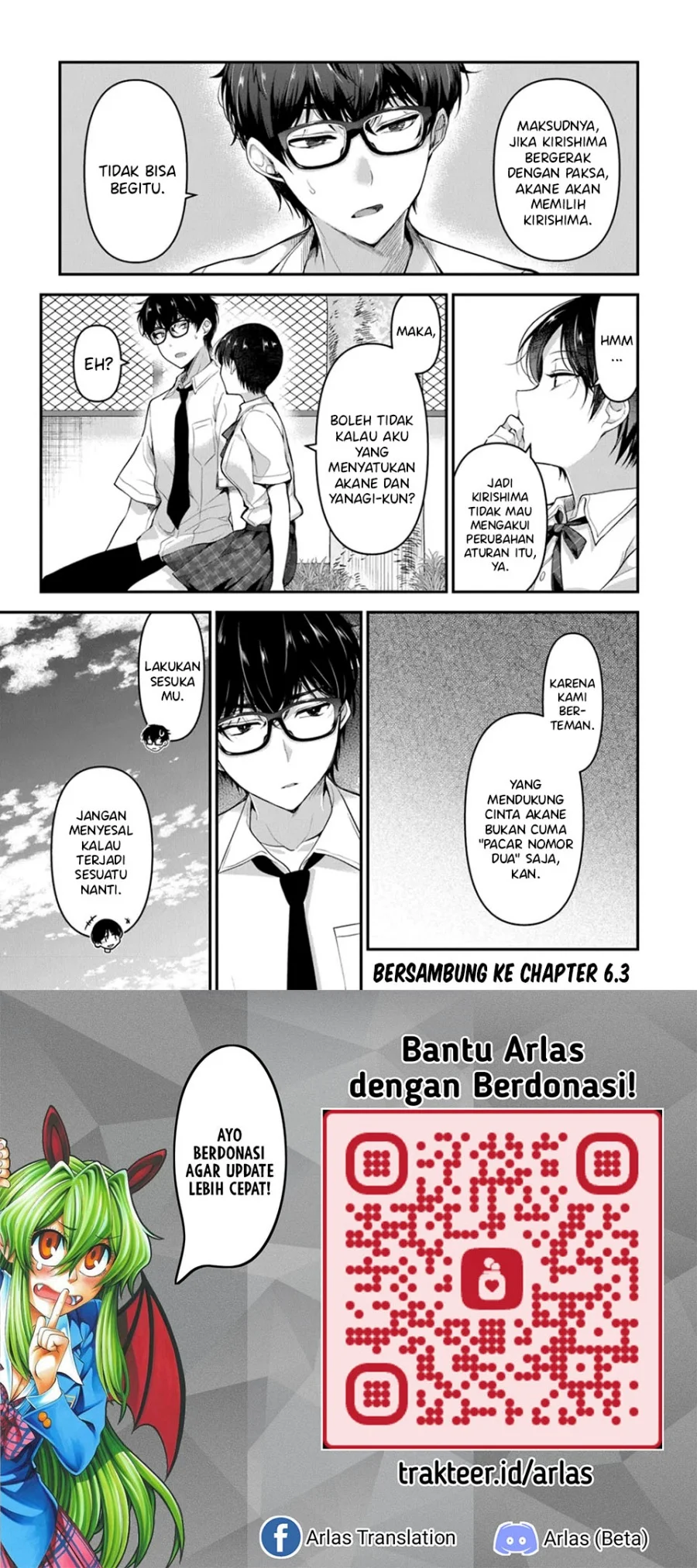 Watashi, Nibanme no Kanojo de Ii kara. Chapter 6.2 - halaman 18
