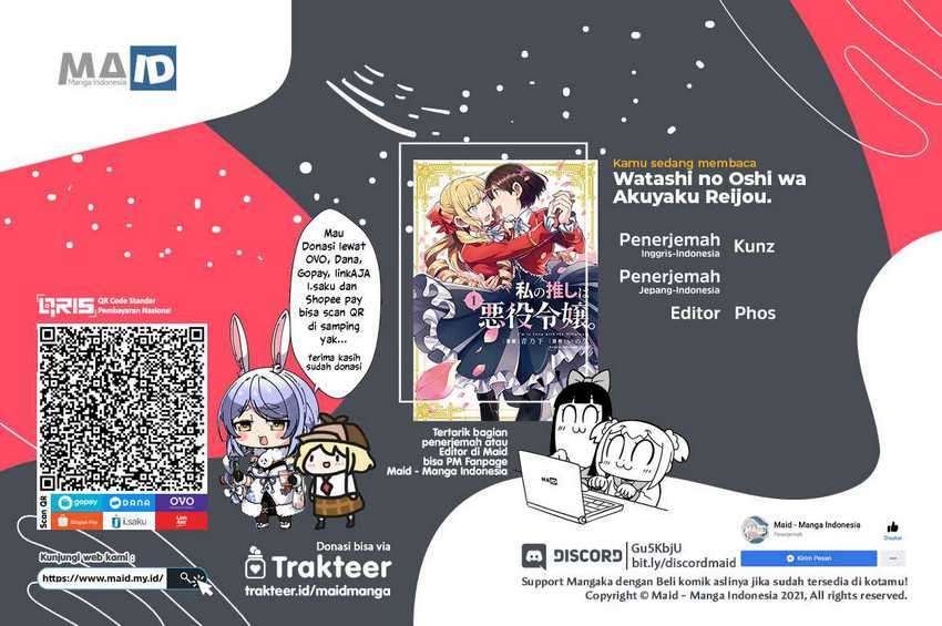 Watashi no Oshi wa Akuyaku Reijou. Chapter 6 - halaman 1