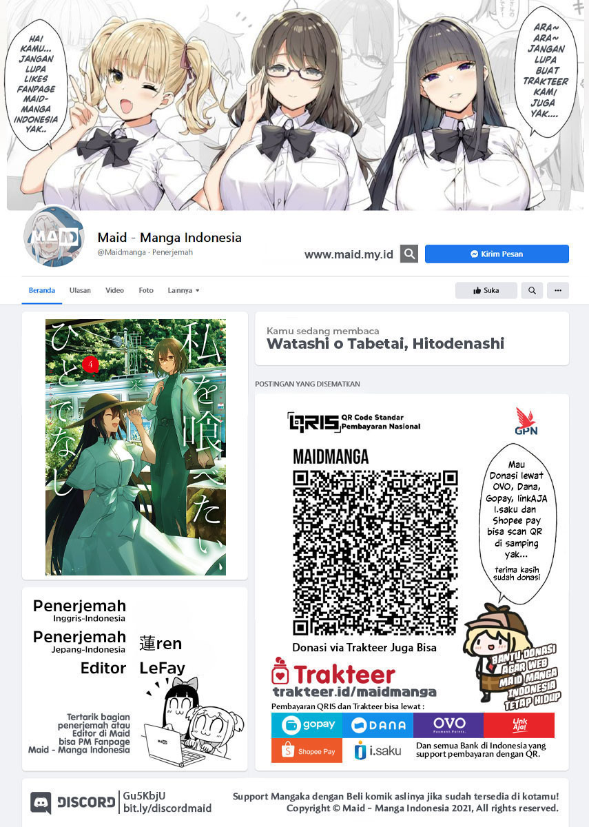 Watashi o Tabetai, Hitodenashi Chapter 22 - halaman 2