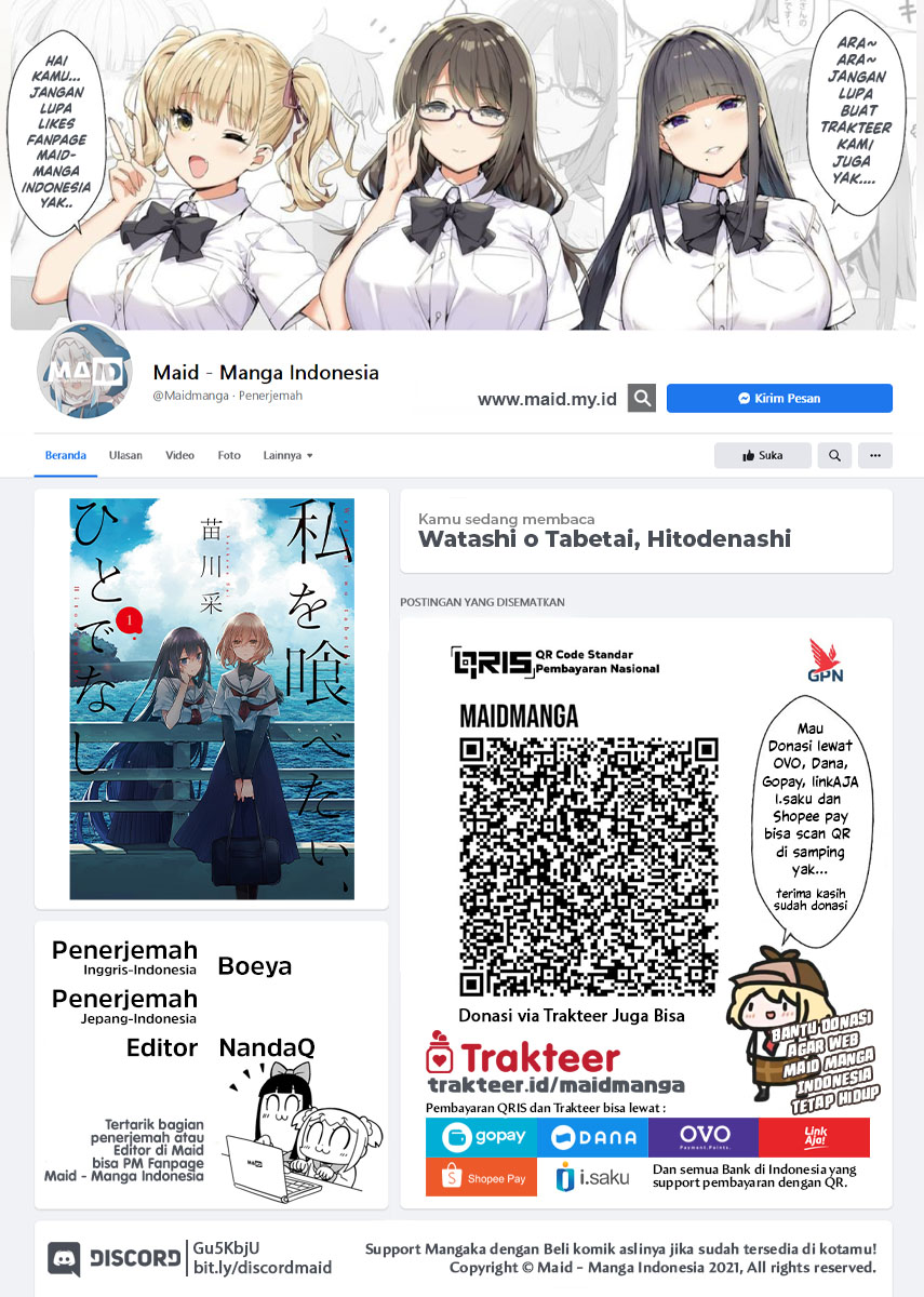 Watashi o Tabetai, Hitodenashi Chapter 7 - halaman 2