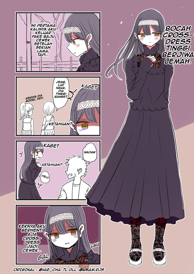 Weak-spirited Tall Crossdressing Boy Chapter 1 - halaman 1