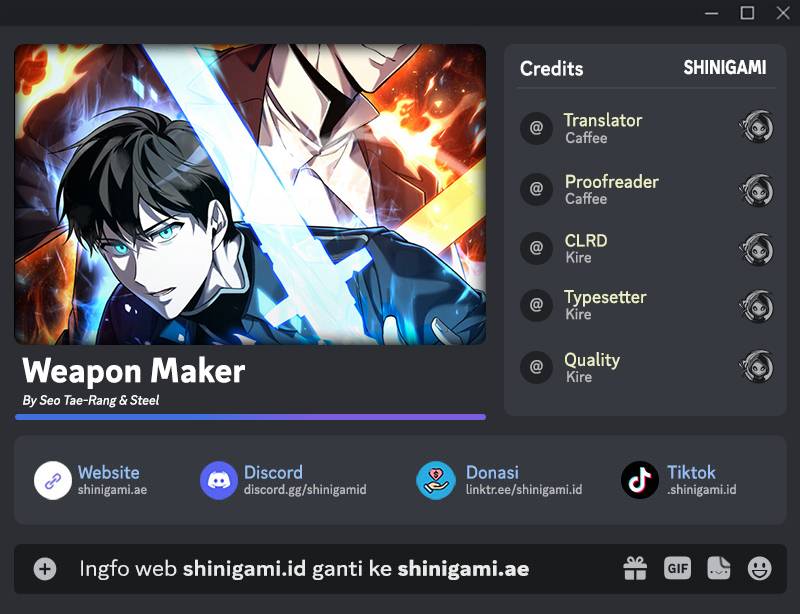 Weapon Maker Chapter 7 - halaman 1