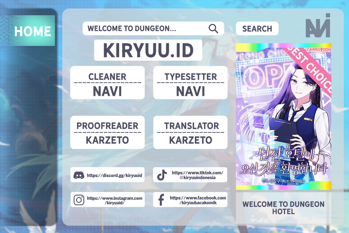 Welcome to Dungeon Hotel Chapter 7 - halaman 1