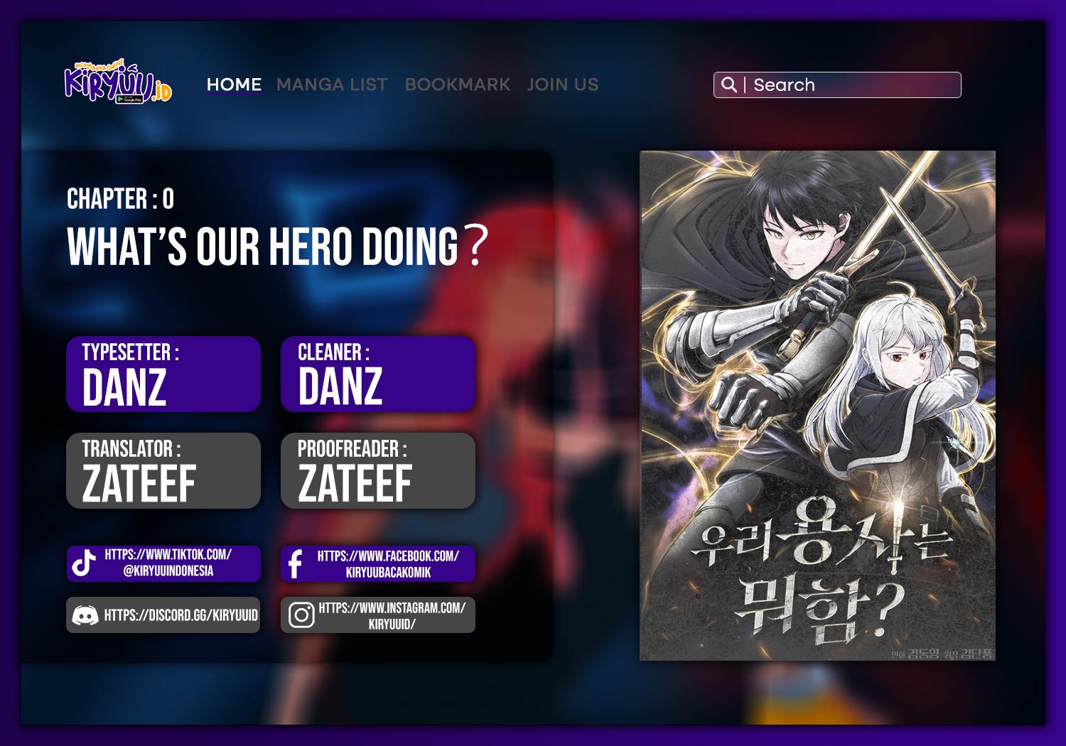 What's Our Hero Doing? Chapter 0.1 - halaman 1