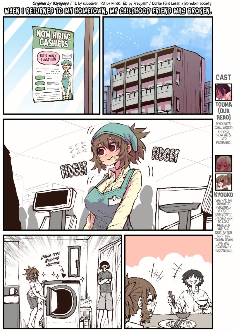 When I Returned to My Hometown, My Childhood Friend was Broken Chapter 44 - halaman 1