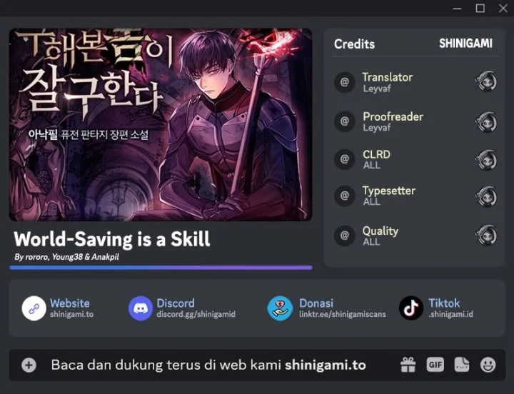 World-Saving Is A Skill Chapter 9 - halaman 1