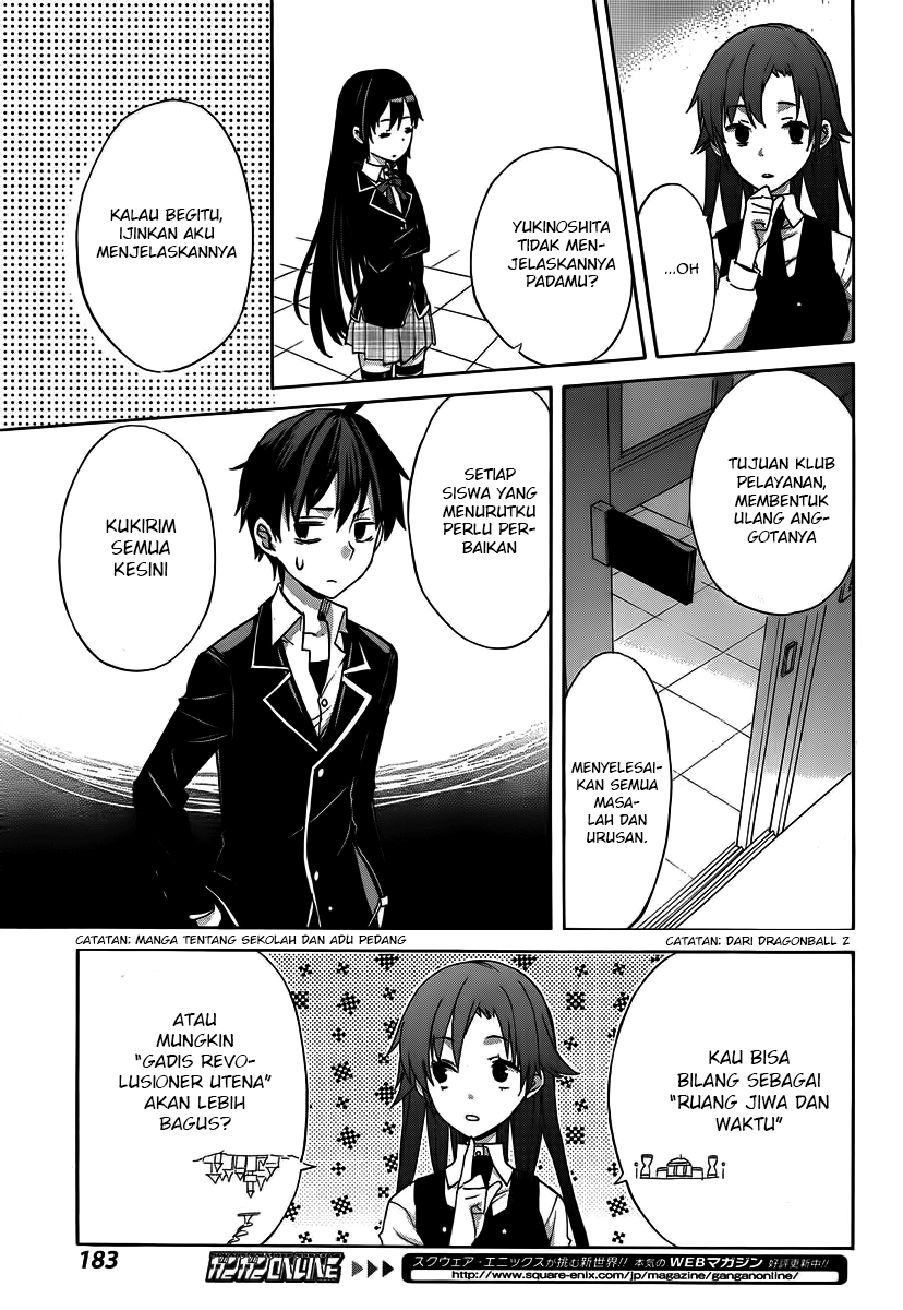 Yahari Ore no Seishun Love Comedy wa Machigatteiru.: Monologue Chapter 1 - halaman 36