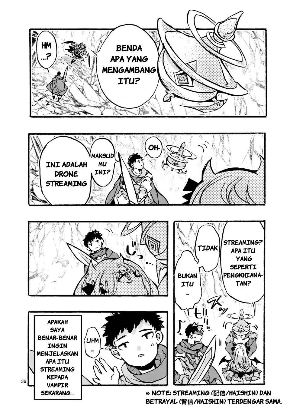 Yamiochi Yuusha no Haishin Haishin~Tsuihousare, Kakushi Boss Beya ni Hourikomareta Kekka, Boss to Tansakushagari Haishin wo Hajimeru~@comic Chapter 1 - halaman 36