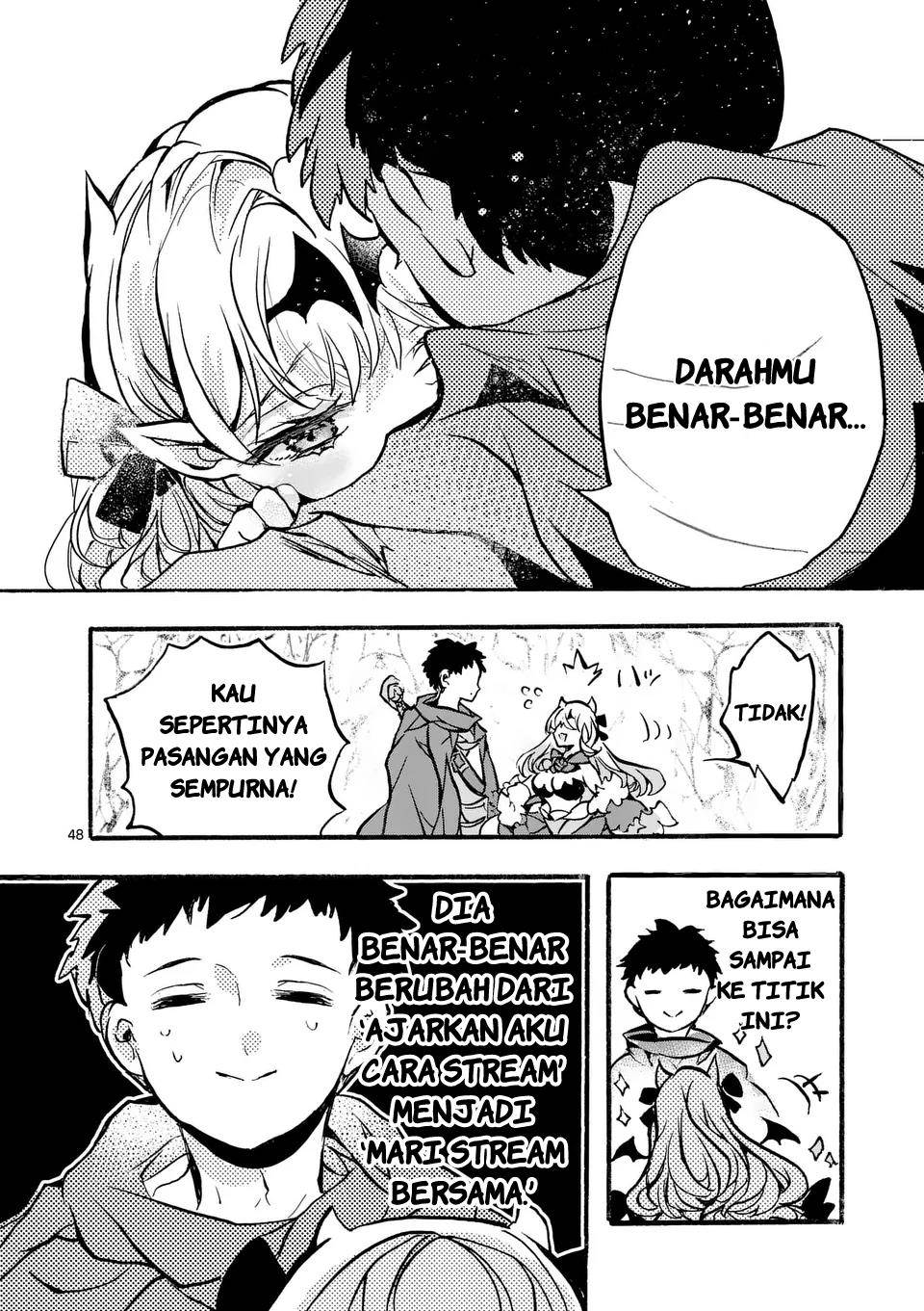 Yamiochi Yuusha no Haishin Haishin~Tsuihousare, Kakushi Boss Beya ni Hourikomareta Kekka, Boss to Tansakushagari Haishin wo Hajimeru~@comic Chapter 1 - halaman 48