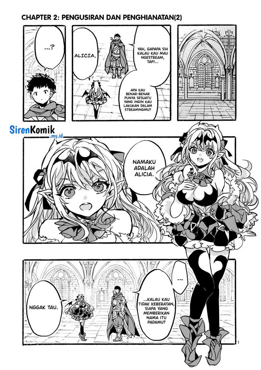 Yamiochi Yuusha no Haishin Haishin~Tsuihousare, Kakushi Boss Beya ni Hourikomareta Kekka, Boss to Tansakushagari Haishin wo Hajimeru~@comic Chapter 2 - halaman 2