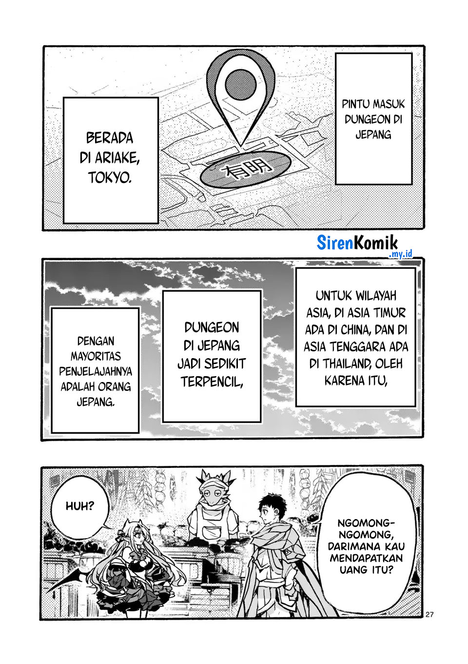 Yamiochi Yuusha no Haishin Haishin~Tsuihousare, Kakushi Boss Beya ni Hourikomareta Kekka, Boss to Tansakushagari Haishin wo Hajimeru~@comic Chapter 3.2 - halaman 27