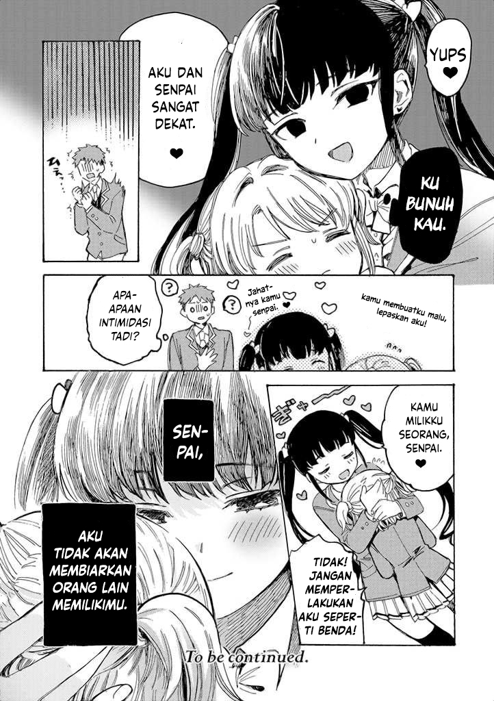 Yandere Meruko-chan wa Senpai ga Osuki Chapter 1 - halaman 13