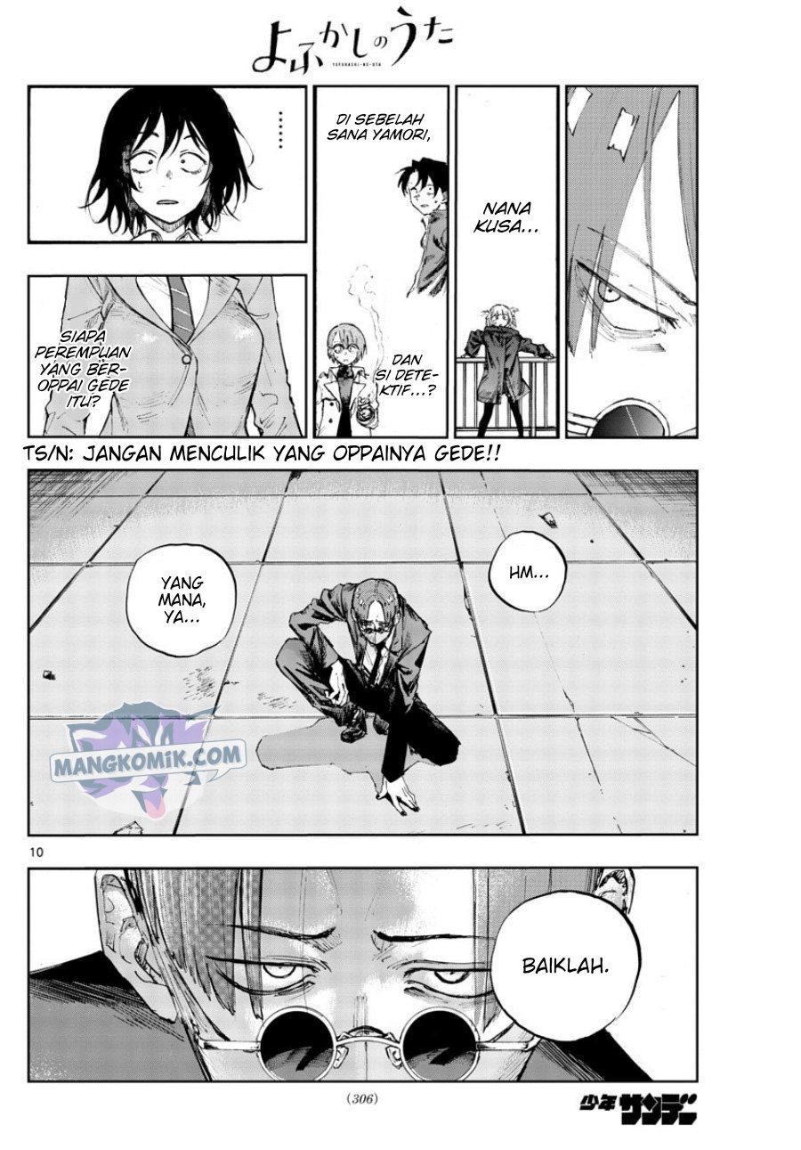 Yofukashi no Uta Chapter 111 - halaman 10