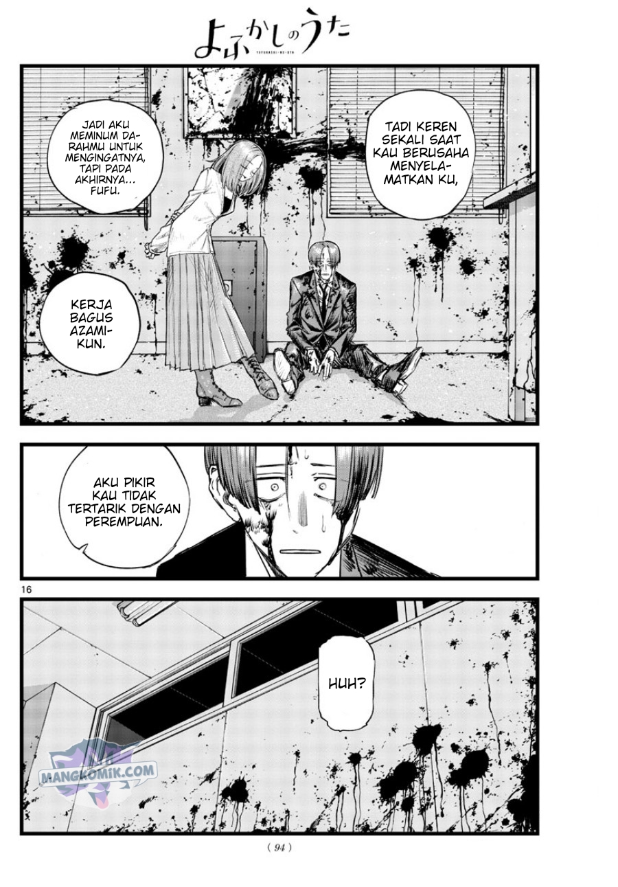 Yofukashi no Uta Chapter 114 - halaman 16