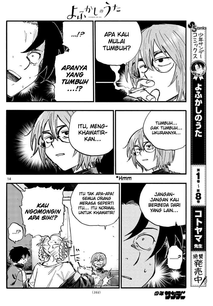 Yofukashi no Uta Chapter 95 - halaman 15