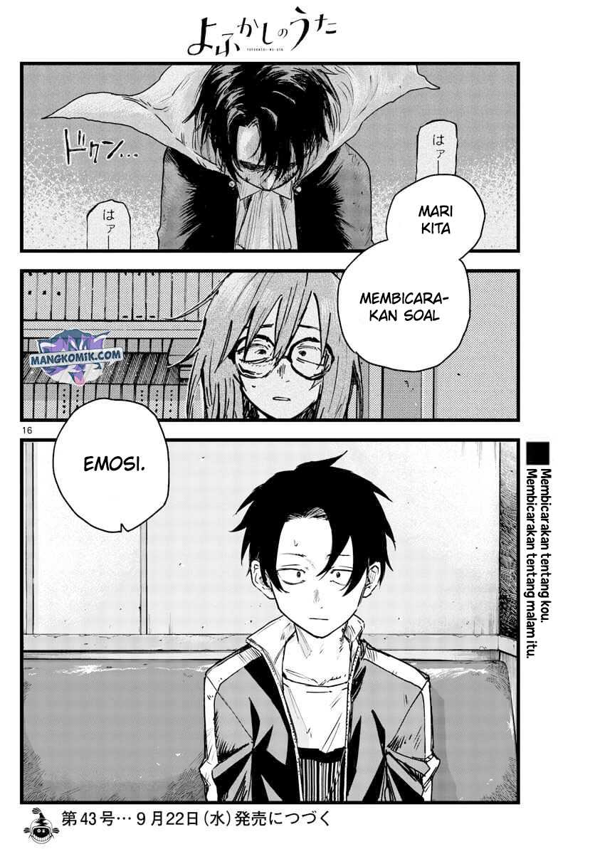Yofukashi no Uta Chapter 95 - halaman 17