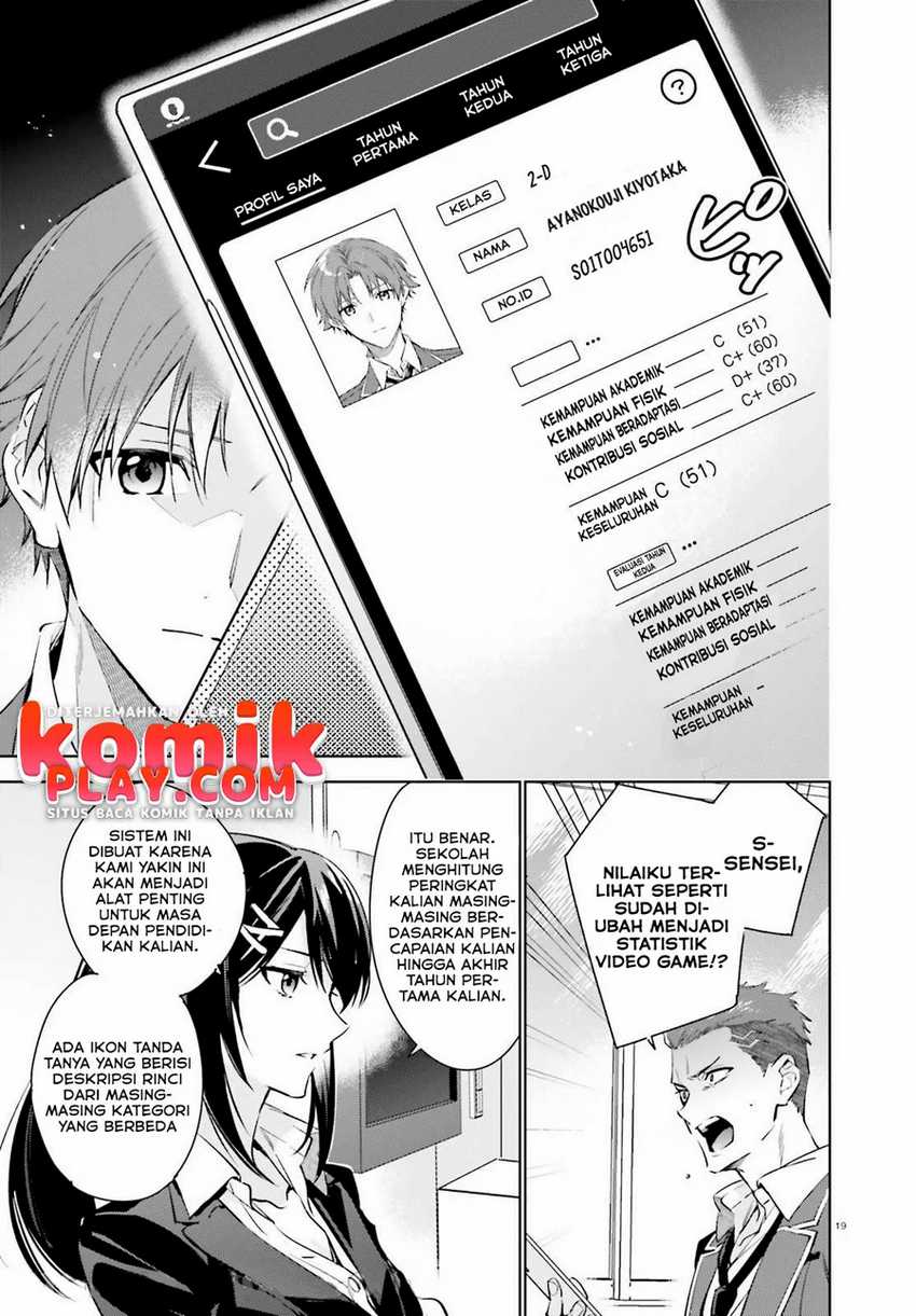 Youkoso Jitsuryoku Shijou Shugi no Kyoushitsu e: 2-nensei-hen Chapter 1.1 - halaman 20