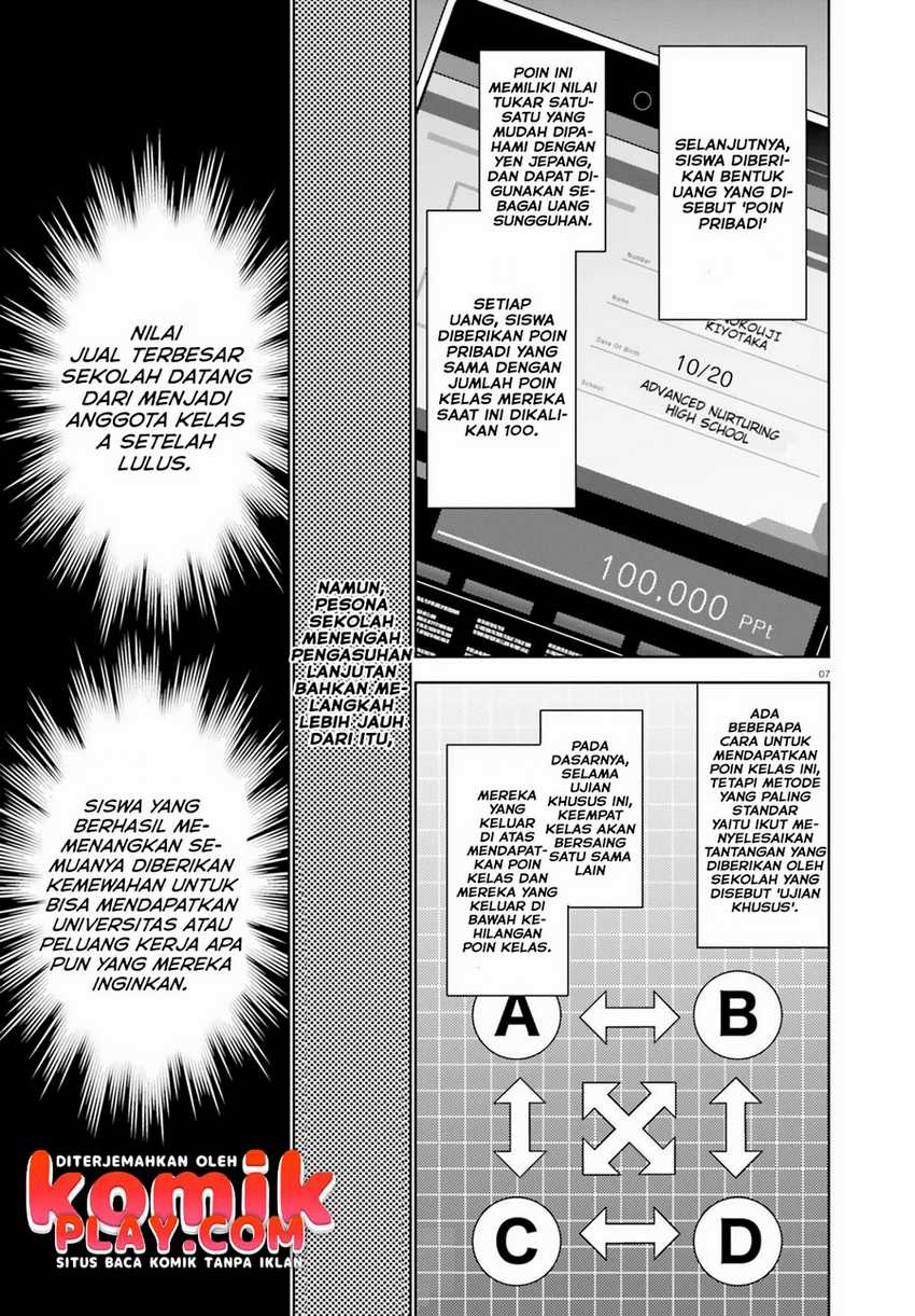 Youkoso Jitsuryoku Shijou Shugi no Kyoushitsu e: 2-nensei-hen Chapter 1.1 - halaman 8