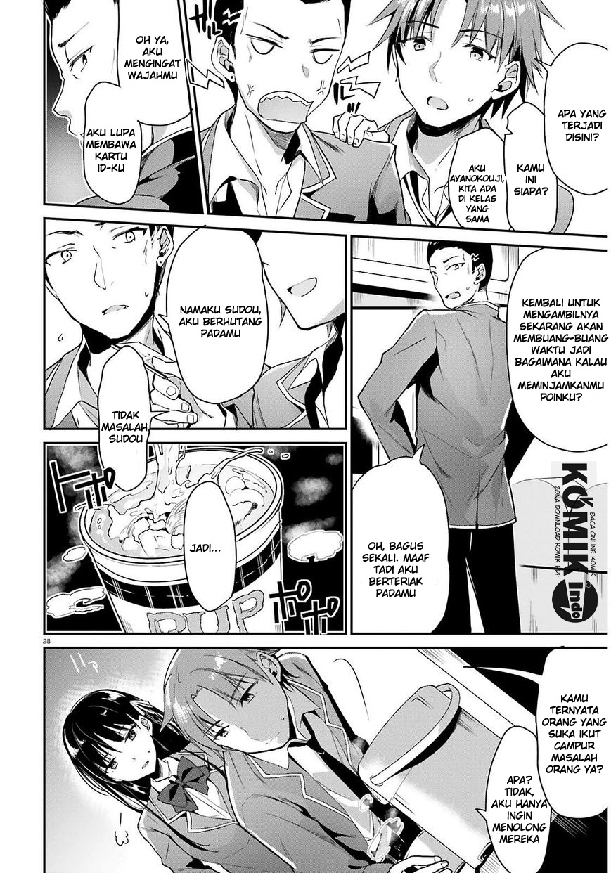 Youkoso Jitsuryoku Shijou Shugi no Kyoushitsu e Chapter 1 - halaman 29