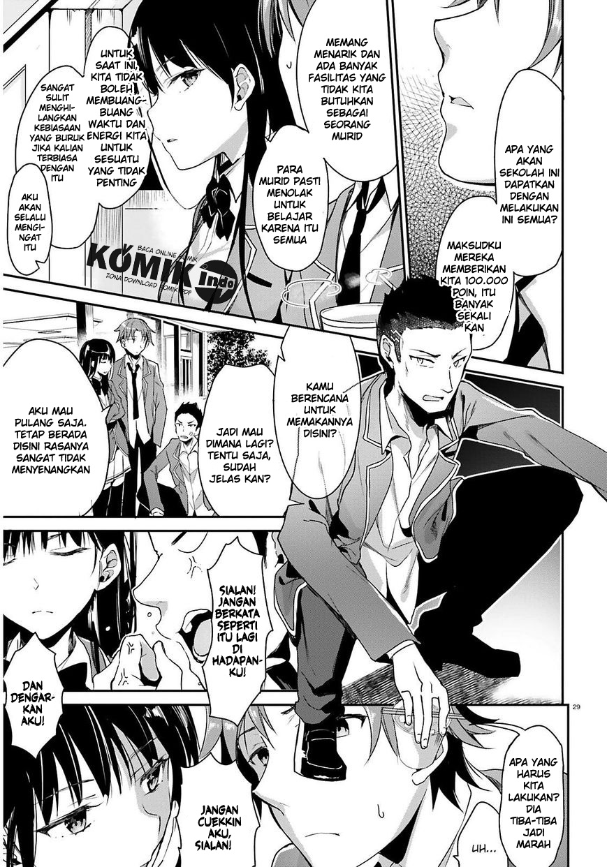 Youkoso Jitsuryoku Shijou Shugi no Kyoushitsu e Chapter 1 - halaman 30