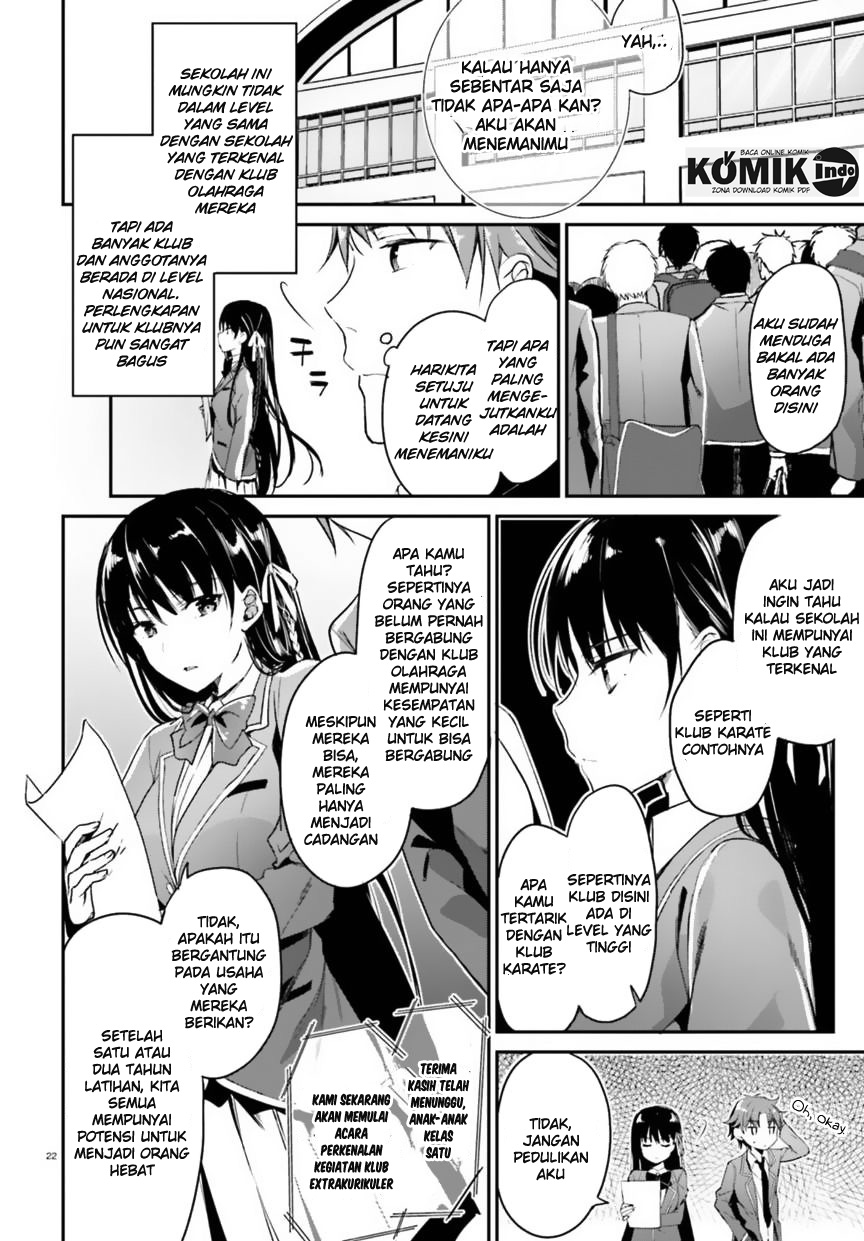 Youkoso Jitsuryoku Shijou Shugi no Kyoushitsu e Chapter 2 - halaman 23