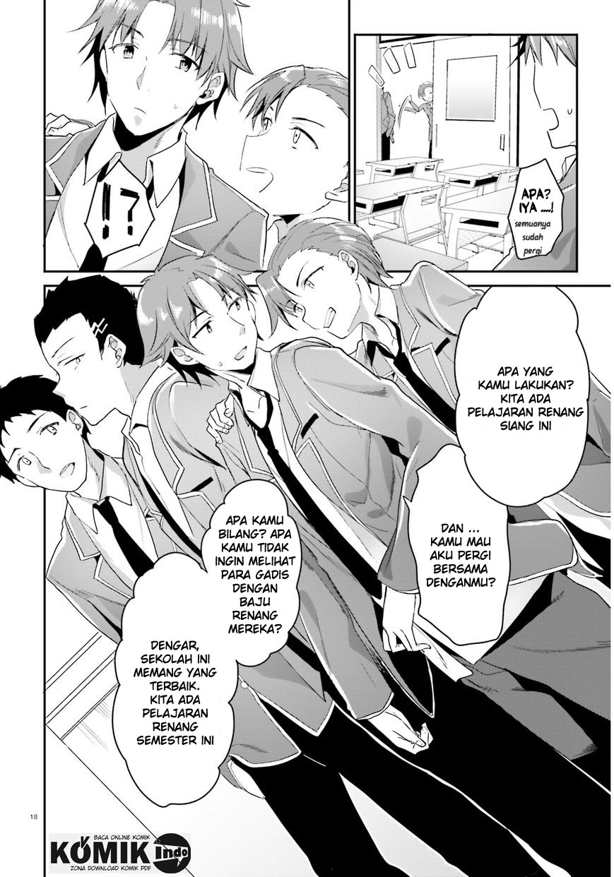 Youkoso Jitsuryoku Shijou Shugi no Kyoushitsu e Chapter 3 - halaman 19