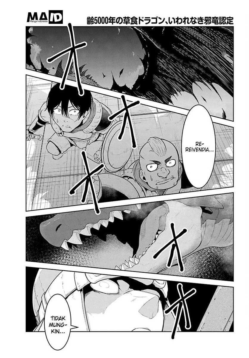 Yowai 5000-nen no Soushoku Dragon, Iwarenaki Jaryuu Nintei: Yada Kono Ikenie, Hito no Hanashi wo Kiite Kurenai Chapter 3 - halaman 3