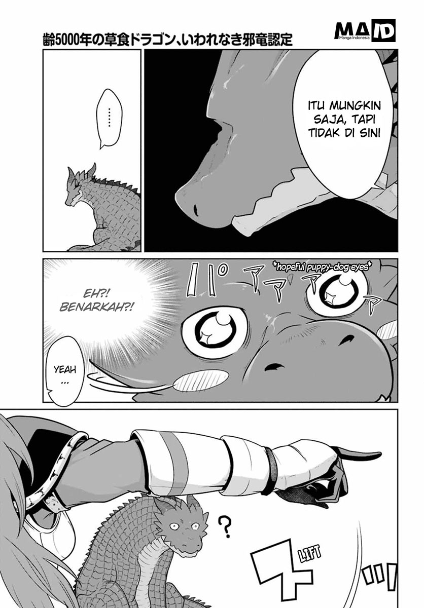 Yowai 5000-nen no Soushoku Dragon, Iwarenaki Jaryuu Nintei: Yada Kono Ikenie, Hito no Hanashi wo Kiite Kurenai Chapter 4 - halaman 35