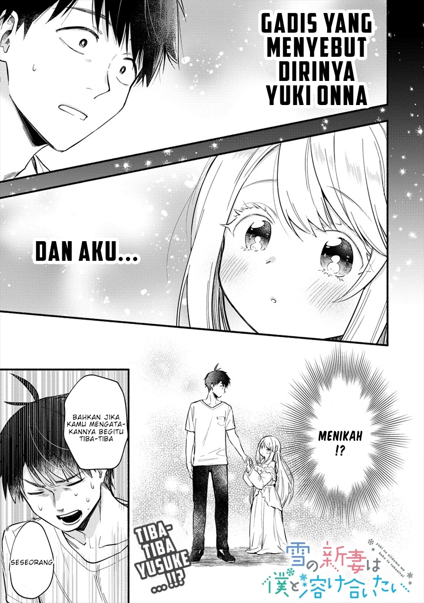 Yuki no Niizuma wa Boku to Tokeaitai Chapter 2.1 - halaman 3