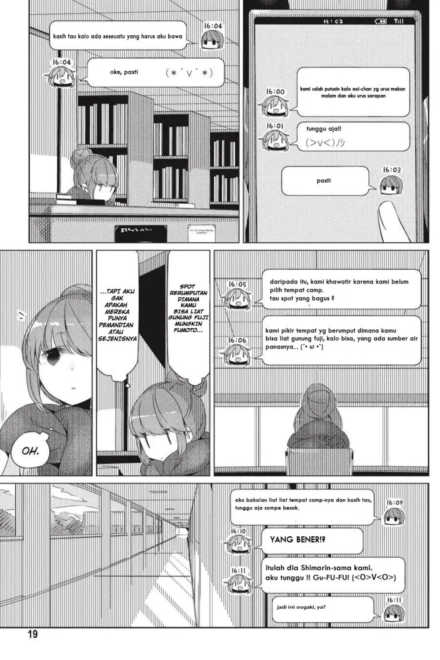 Yuru Camp△ Chapter 19 - halaman 21