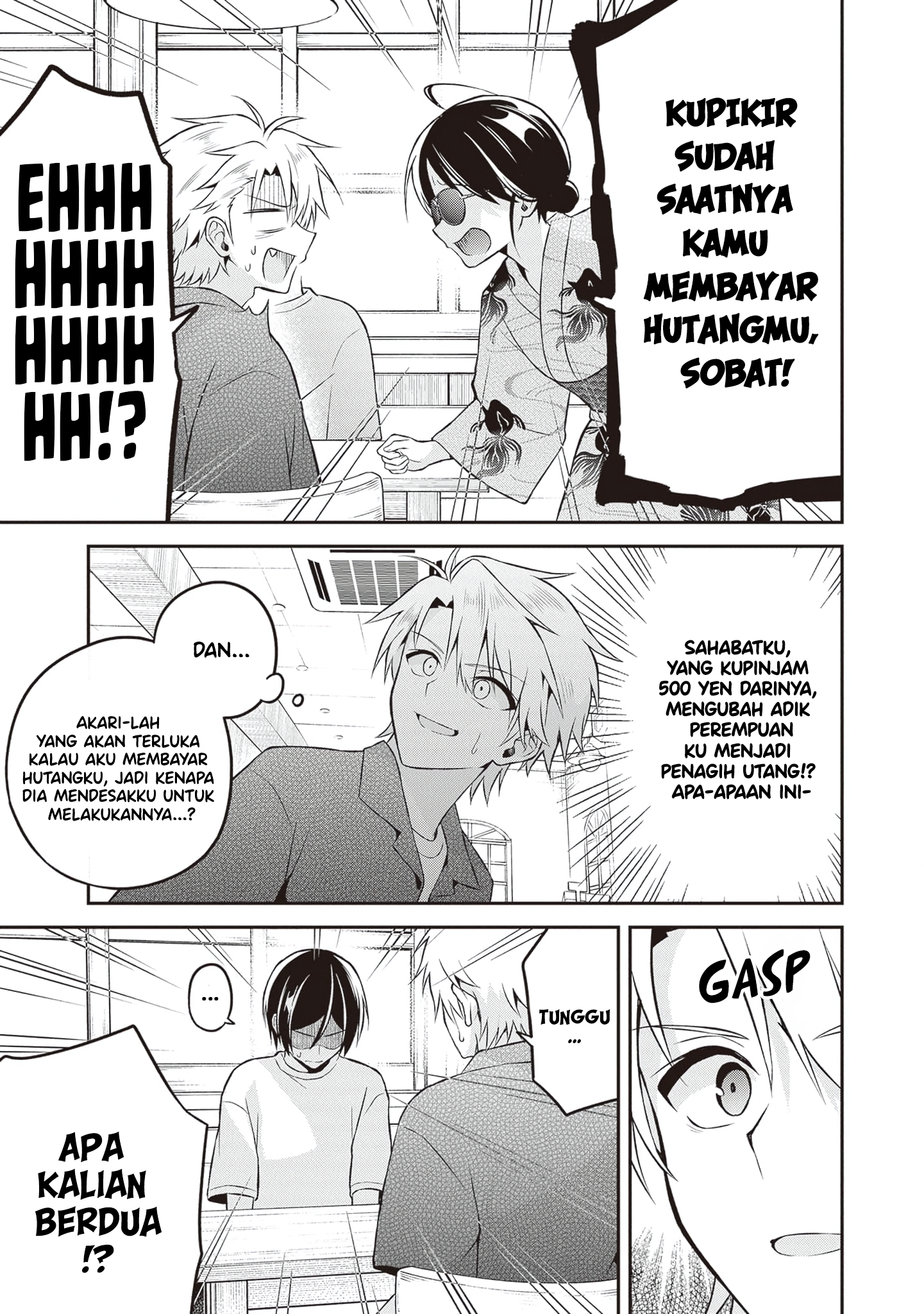 Yuujin ni 500-en Kashitara Shakkin no Kata ni Imouto wo Yokoshitekita no dakeredo, Ore wa Ittai Dousureba Ii n darou Chapter 15 - halaman 17