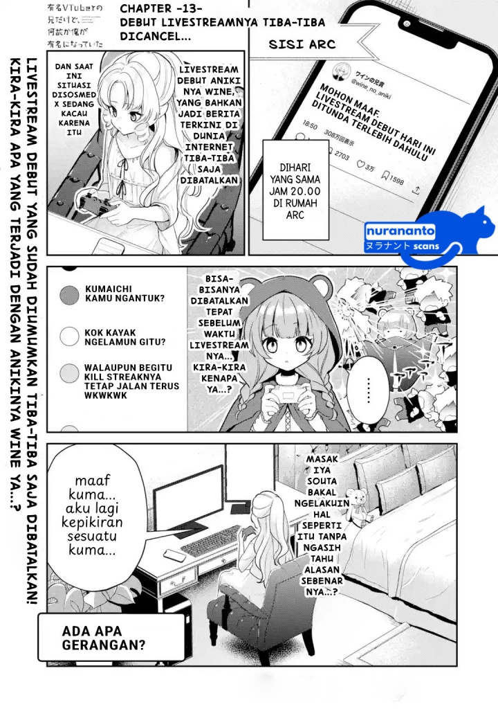 Yuumei VTuber no Ani dakedo, Nazeka Ore ga Yuumei ni Natteita Chapter 13.1 - halaman 2