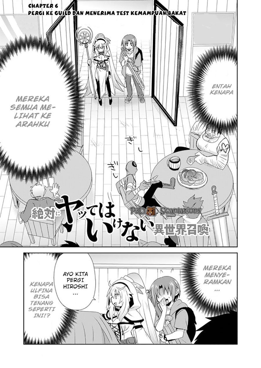 Zettai ni Yatte wa Ikenai Isekai Shoukan Chapter 6 - halaman 1