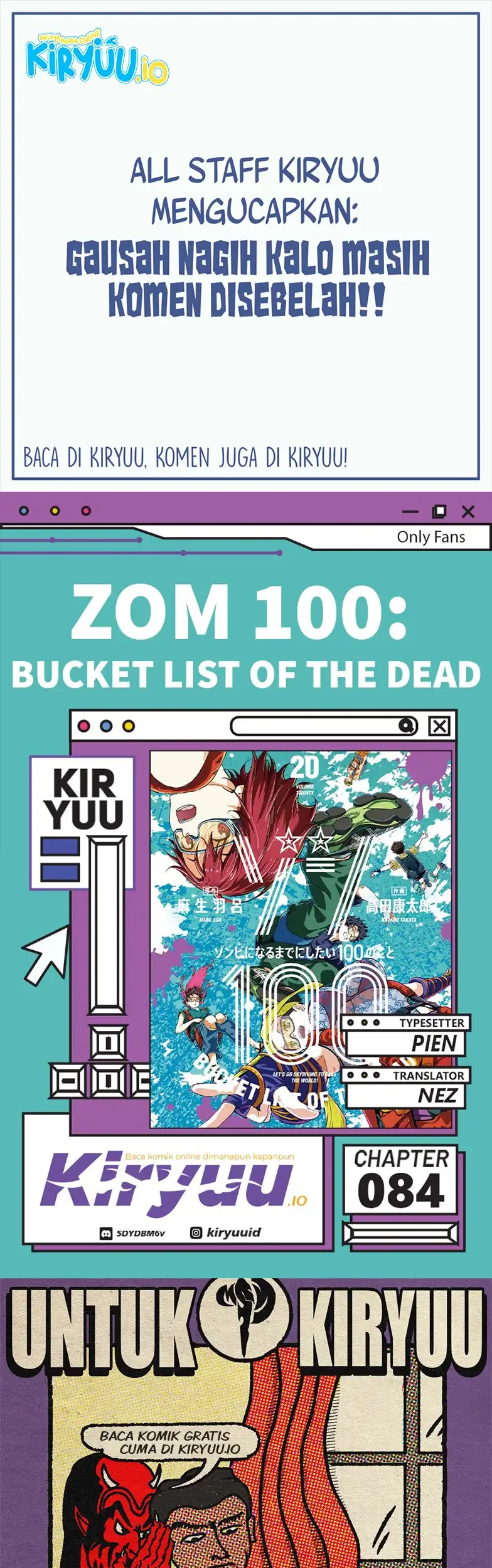 Zombie 100 ~Zombie ni Naru Made ni Shitai 100 no Koto~ Chapter 84 - halaman 1