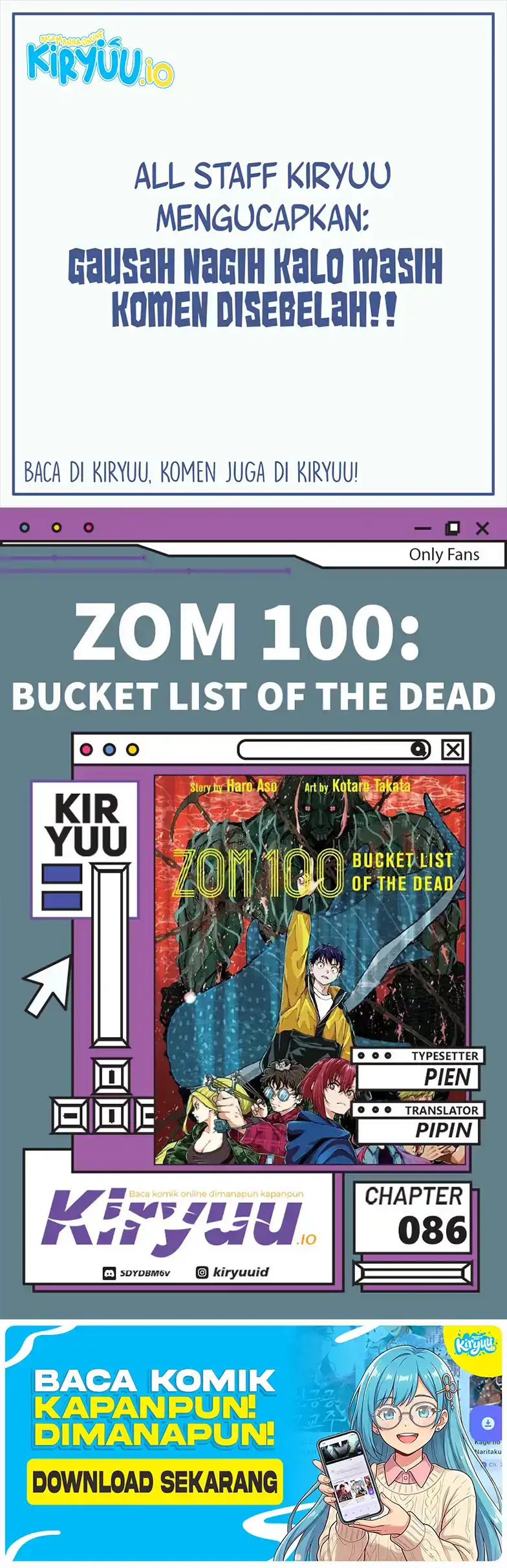 Zombie 100 ~Zombie ni Naru Made ni Shitai 100 no Koto~ Chapter 86 - halaman 1